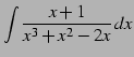 $\displaystyle \int\frac{x+1}{x^3+x^2-2x}\,dx$