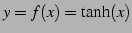 $ y=f(x)=\tanh(x)$