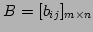 $ B=[b_{ij}]_{m\times n}$