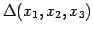 $\displaystyle \Delta(x_{1},x_{2},x_{3})$