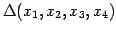 $\displaystyle \Delta(x_{1},x_{2},x_{3},x_{4})$