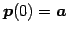 $ \vec{p}(0)=\vec{a}$