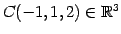 $ C(-1,1,2)\in\mathbb{R}^3$