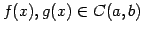 $ f(x),g(x)\in C(a,b)$