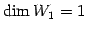 $\displaystyle \dim W_1=1$