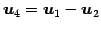 $ \vec{u}_4=\vec{u}_{1}-\vec{u}_2$