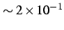 $\displaystyle \sim 2\times10^{-1}$