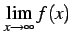 $\displaystyle \lim_{x\to\infty}f(x)$