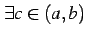 $ \exists c\in(a,b)$