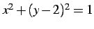 $ x^2+(y-2)^2=1$