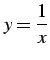 $ \displaystyle{y=\frac{1}{x}}$