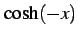 $\displaystyle \cosh(-x)$