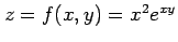 $ z=f(x,y)=x^2e^{xy}$