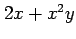 $ 2x+x^2y$