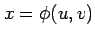 $ x=\phi(u,v)$