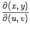 $ \displaystyle{
\frac{\partial(x,y)}{\partial(u,v)}}$