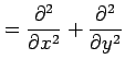 $\displaystyle = \frac{\partial^2}{\partial x^2}+ \frac{\partial^2}{\partial y^2}$