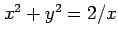 $ x^2+y^2=2/x$