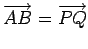 $ \overrightarrow{AB}=\overrightarrow{PQ}$