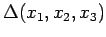 $\displaystyle \Delta(x_{1},x_{2},x_{3})$