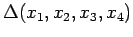 $\displaystyle \Delta(x_{1},x_{2},x_{3},x_{4})$