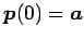 $ \vec{p}(0)=\vec{a}$