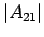 $\displaystyle \vert A_{21}\vert$