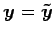 $ \vec{y}=\vec{\tilde{y}}$