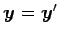 $ \vec{y}=\vec{y}'$