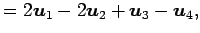 $\displaystyle = 2\vec{u}_1-2\vec{u}_2+\vec{u}_3-\vec{u}_4,$