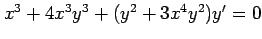 $ x^3+4x^3y^3+(y^2+3x^4y^2)y'=0$