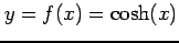 $ y=f(x)=\cosh(x)$