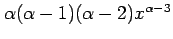 $ \alpha(\alpha-1)(\alpha-2)x^{\alpha-3}$