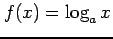 $ f(x)=\log_a x$