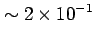 $\displaystyle \sim 2\times10^{-1}$