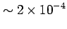 $\displaystyle \sim 2\times10^{-4}$