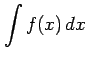 $\displaystyle \int f(x)\,dx$