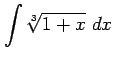 $ \displaystyle{\int\sqrt[3]{1+x}\,\,dx}$