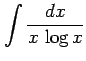 $ \displaystyle{\int\frac{dx}{x\,\log x}}$