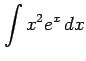 $ \displaystyle{\int x^2e^{x}\,dx}$