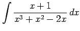 $ \displaystyle{\int\frac{x+1}{x^3+x^2-2x}\,dx}$