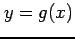 $ y=g(x)$