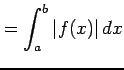 $\displaystyle = \int_{a}^{b}\vert f(x)\vert\,dx$