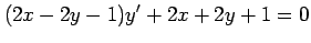 $\displaystyle (2x-2y-1)y'+2x+2y+1=0$