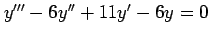 $ y'''-6y''+11y'-6y=0$