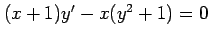 $ (x+1)y'-x(y^2+1)=0$