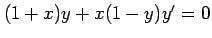 $ (1+x)y+x(1-y)y'=0$