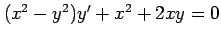 $ (x^2-y^2)y'+x^2+2xy=0$