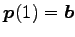 $ \vec{p}(1)=\vec{b}$