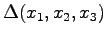 $\displaystyle \Delta(x_{1},x_{2},x_{3})$